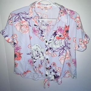 Candies Lavender Color Flower Blouse